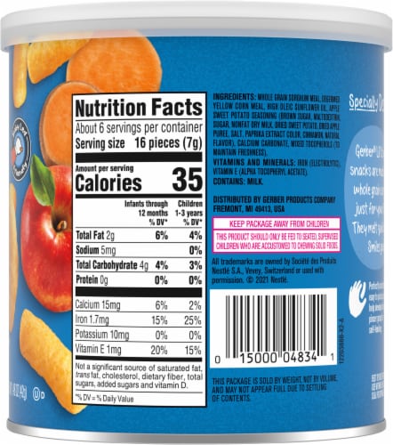 Gerber® Crawler Lil' Crunchies Apple Sweet Potato Snacks for Baby Perspective: right