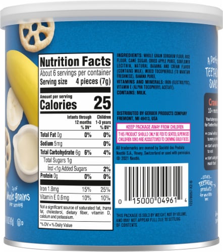 Gerber® Snacks for Baby Banana Cream Teether Wheels Baby Food Snacks Perspective: right