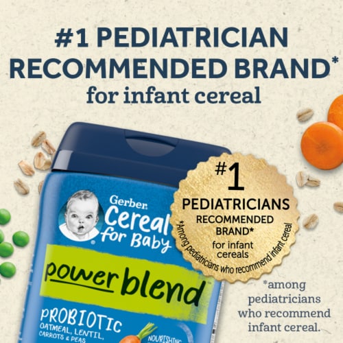 Gerber® 2nd Foods Probiotic Peach Apple Stage 2 Oatmeal Cereal Perspective: right