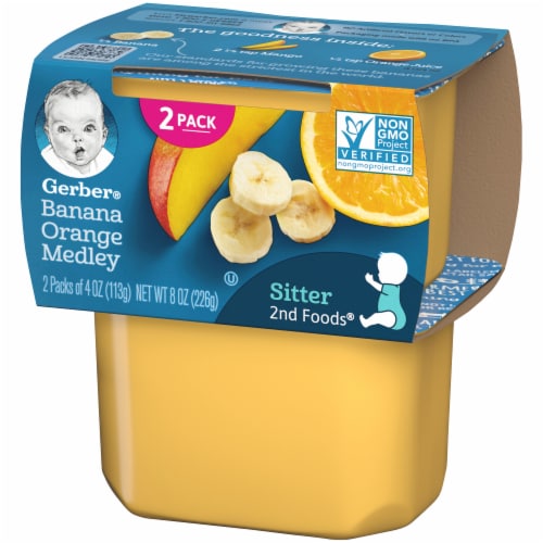 Gerber 2nd Foods Banana Orange Medley Baby Food Perspective: right