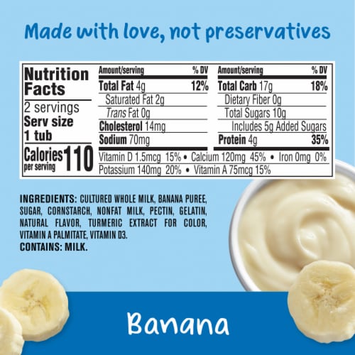Gerber Yogurt Blends Stage 3 Baby Snacks Banana Perspective: right