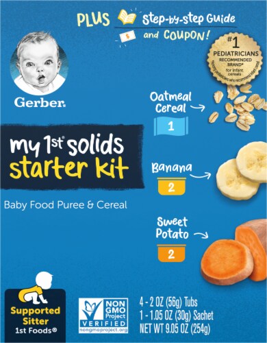 Gerber® 1st Foods® My 1st Solids Starter Kit Baby Food Perspective: right