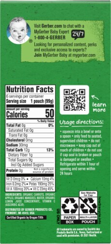 Gerber Organic 2nd Foods Carrot Apple & Mango Baby Food Pouches Perspective: right