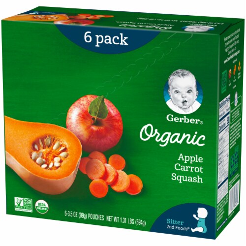 Gerber® Organic Apple Carrot Squash Sitter Multipack Perspective: right