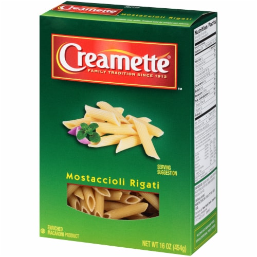 Creamette Mostaccioli Rigati Pasta Perspective: right