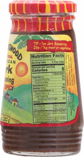 Walkerswood Hot & Spicy Traditional Jamaican Jerk Seasoning Perspective: right