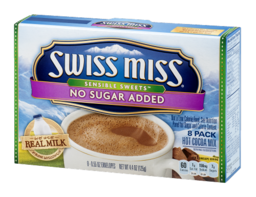 Swiss Miss® Sensible Sweets™ No Sugar Added Hot Cocoa Mix Perspective: right