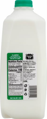 Meadow Gold 1% Lowfat Milk Perspective: right