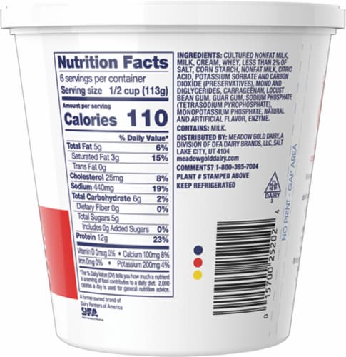 Meadow Gold Small Curd Cottage Cheese Perspective: right