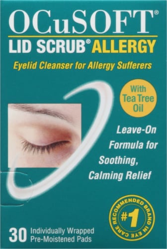 OCuSOFT® Lid Scrub Allergy Eyelid Cleanser Pads Perspective: right