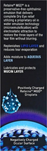 OCuSOFT® Retaine® MGD® Complete Dry Eye Relief Lubricant Drops Perspective: right