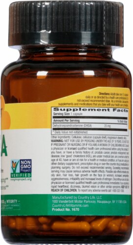 Country Life DHEA Capsules 25 mg Perspective: right