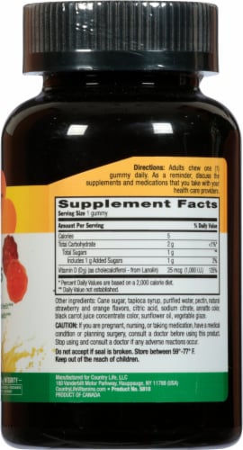 Country Life® Strawberry & Orange D3 Gummies 1000IU Perspective: right