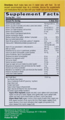 Country Life Core Daily-1 Men's Multivitamin Tablets Perspective: right
