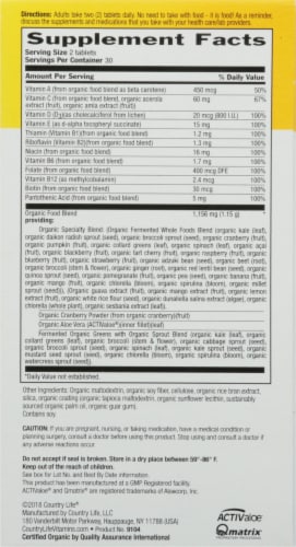 Coountry Life Realfood Organics Women's Daily Nutrition Tablets 60 Count Perspective: right