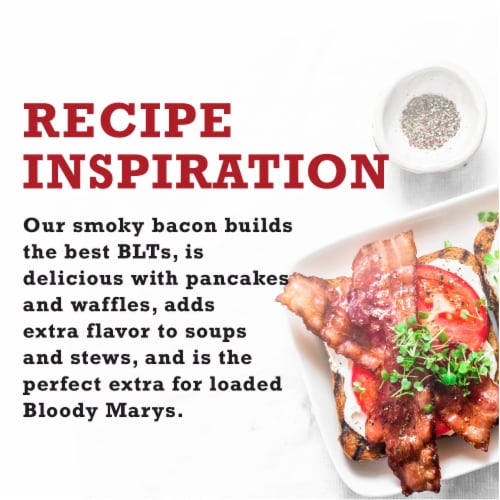 Naturally Hardwood Smoked Thick Cut Bacon Perspective: right