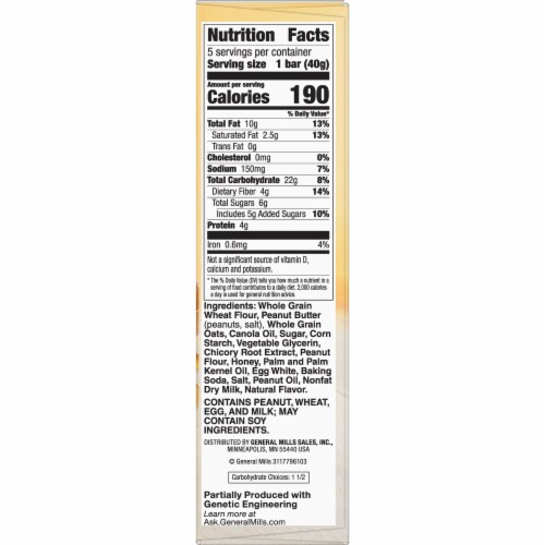 Nature Valley Soft-Baked Honey Peanut Butter Filled Squares Perspective: right