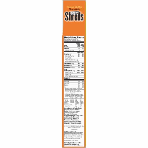 Peanut Butter Chocolate Blasted Shreds Cereal Perspective: right