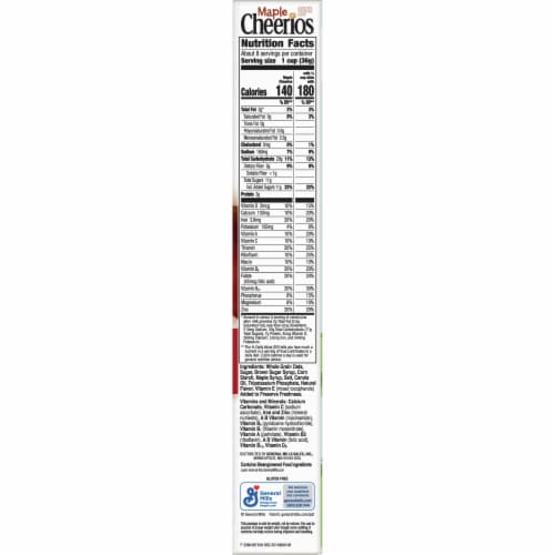 Cheerios Maple Sweetened Whole Grain Oat Cereal Perspective: right