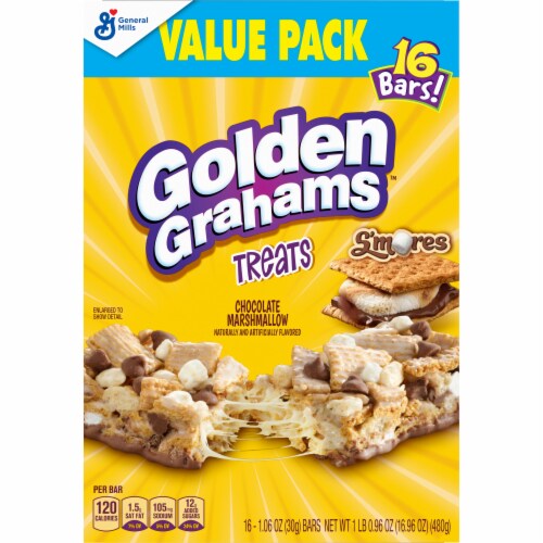 General Mills Golden Grahams S'mores Cereal Treat Bars Value Pack Perspective: right