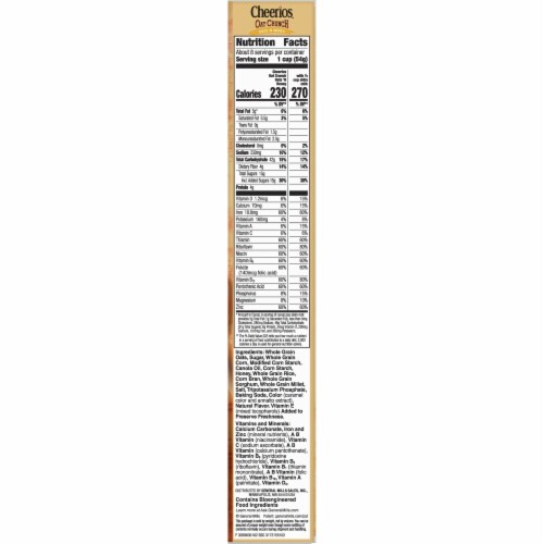 Cheerios Oat Crunch Oats 'N Honey Sweetened Multigrain Cereal Perspective: right