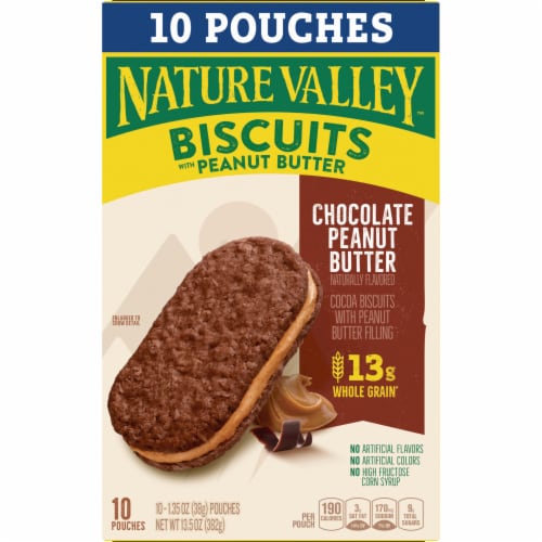 Nature Valley Biscuit Sandwiches Chocolate Peanut Butter Value Pack Perspective: right