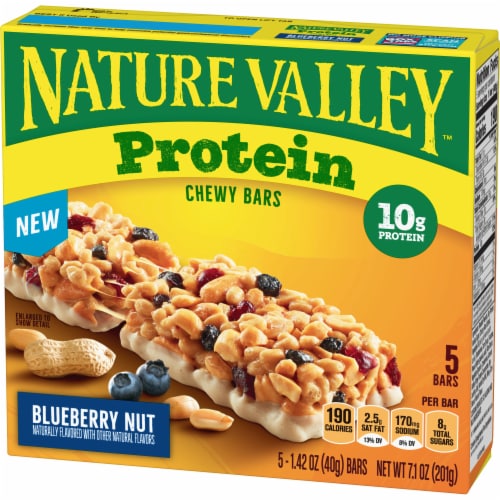 Nature Valley Blueberry Nut Chewy Protein Granola Bars Perspective: right