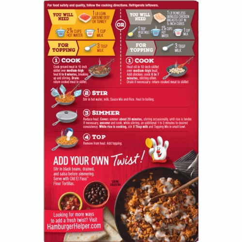Hamburger Helper™ Cheesy Enchilada Rice Mix Perspective: right