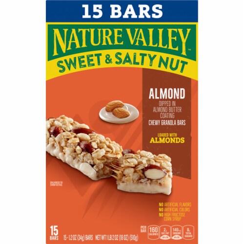 Nature Valley™ Sweet & Salty Nut Almond Chewy Granola Bars Family Pack Perspective: right