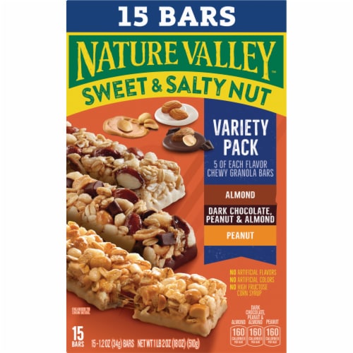 Nature Valley Granola Bars Sweet and Salty Nut Variety Pack Perspective: right