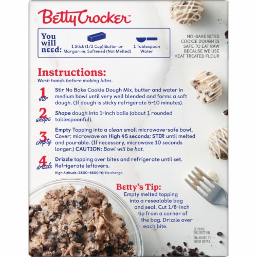 Betty Crocker™ No Bake Bites Cookies and Cream Cookie Dough Perspective: right