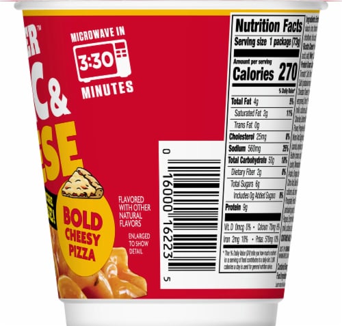Hamburger Helper Bold Cheesy Pizza Mac & Cheese Microwave Cup Perspective: right