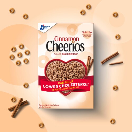 Cinnamon Cheerios Whole Grain Oat Gluten Free Cereal Perspective: right
