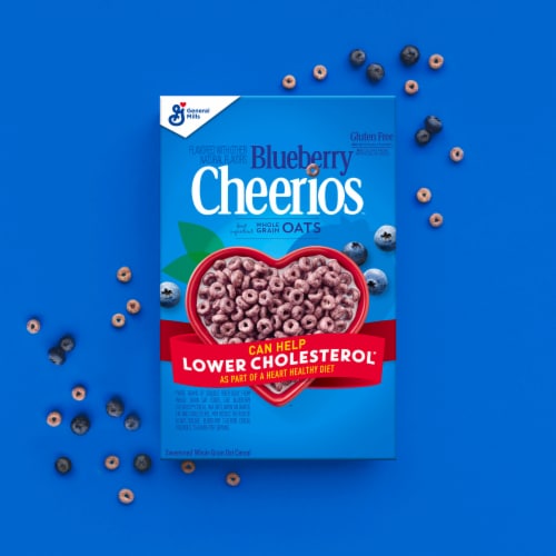 General Mills Blueberry Cheerios Large Size Cereal Perspective: right