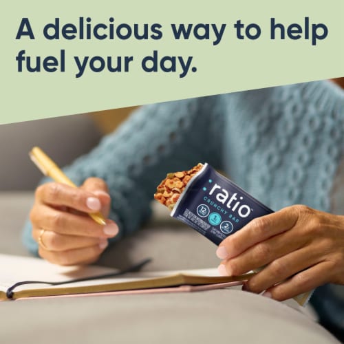 Ratio Toasted Almond Protein Crunchy Keto Friendly Bars Perspective: right