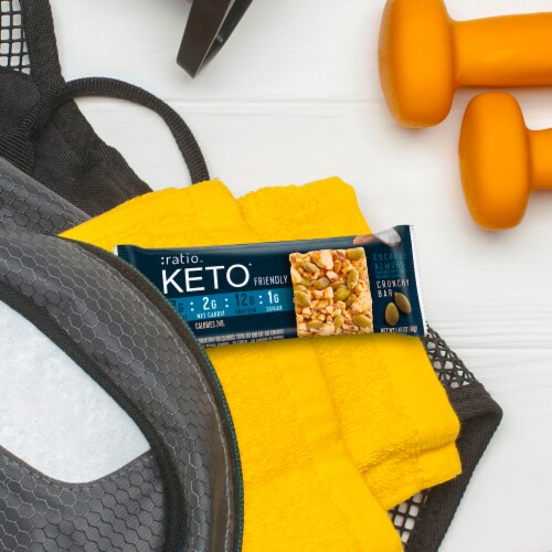 ratio Keto Friendly Coconut Almond Crunchy Bars Perspective: right