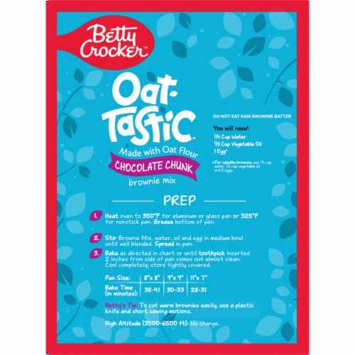 Betty Crocker™ Oat-Tastic Chocolate Chunk Brownie Mix Perspective: right