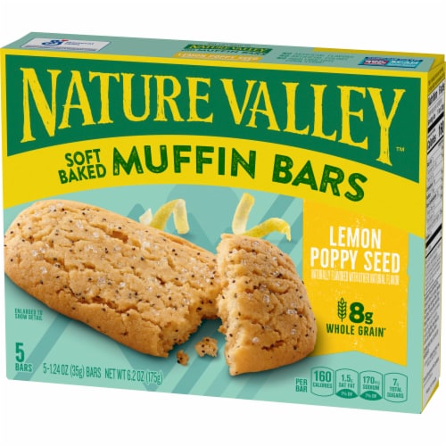 Nature Valley Soft Baked Muffin Lemon Poppy Seed Breakfast Bars Perspective: right