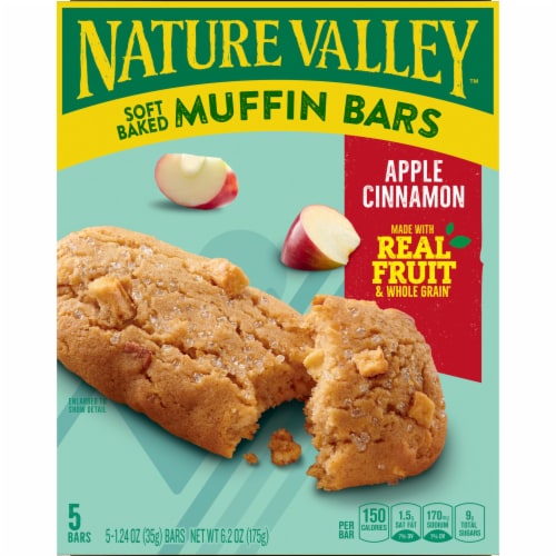 Nature Valley Soft Baked Muffin Apple Cinnamon Breakfast bars Perspective: right