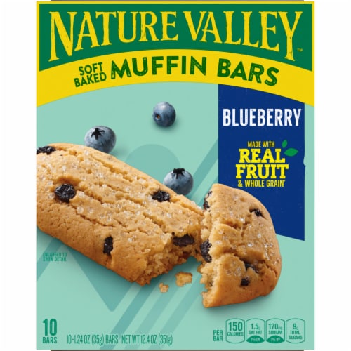 Nature Valley Soft Baked Muffin Blueberry Breakfast bars Perspective: right