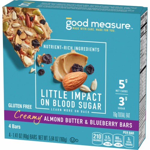 Good Measure™ Creamy Almond Butter and Blueberry Bars Perspective: right