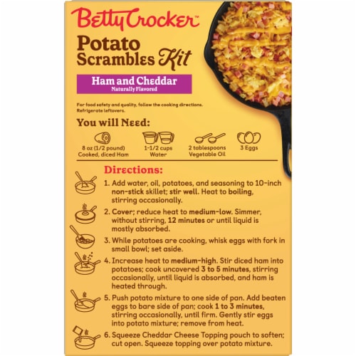Betty Crocker™ Ham and Cheddar Potato Scrambles Kit Perspective: right