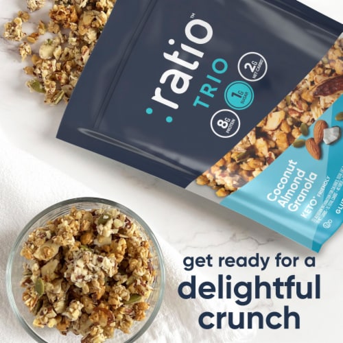 Ratio Trio Keto Friendly Coconut Almond Granola Perspective: right