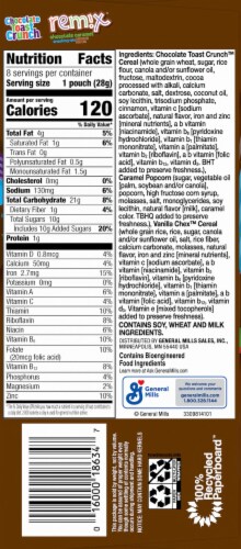 General Mills Chocolate Toast Crunch Remix Chocolate Caramel Snacking Mix Perspective: right