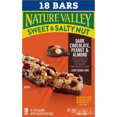 Nature Valley Dark Chocolate Peanut Almond Granola Nut Bars Perspective: right