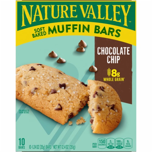 Nature Valley Chocolate Chip Soft Baked Muffin Bars Breakfast Snacks Perspective: right