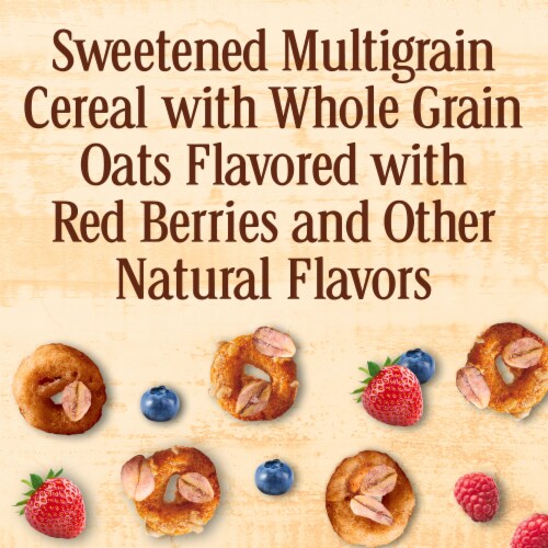 Cheerios Oat Crunch Berry Oat Breakfast Cereal Large Size Box Perspective: right