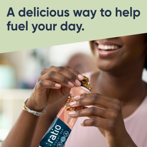 Ratio KETO Friendly Chocolate Nut Chewy Protein Bars Gluten Free Snacks Perspective: right