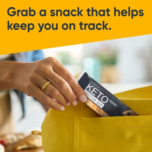 Ratio KETO Friendly Peanut Butter Almond Chewy Protein Bars Gluten Free Snacks Perspective: right
