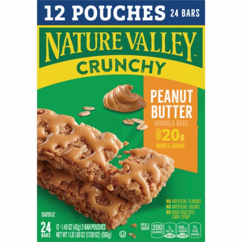 Nature Valley Whole Grain Oats and Chocolate Crunchy Dipped Granola Squares Lunch Box Snacks Perspective: right